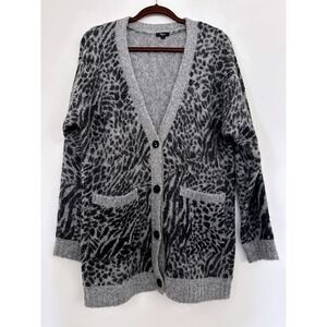 Rails Cardigan Sweater S Oslo Grey Oversize Animal Alpaca Wool Soft Fuzzy Casual
